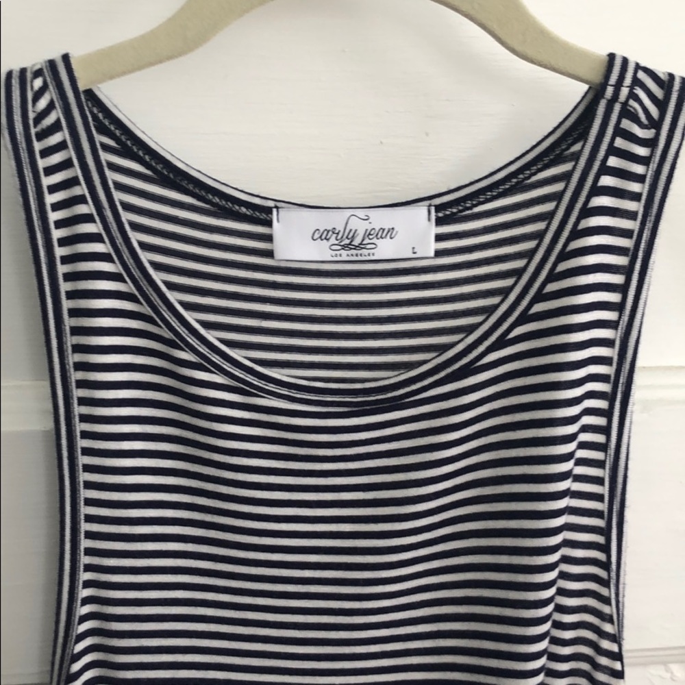 CJLA striped racerback tank